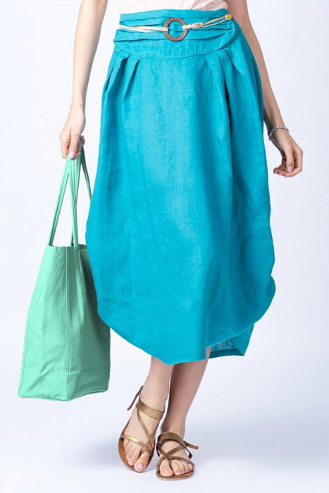 Geanta shopper verde menta din piele naturala [3]