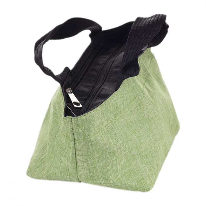 Gentuta cosmetice din material textil panzat, verde [2]