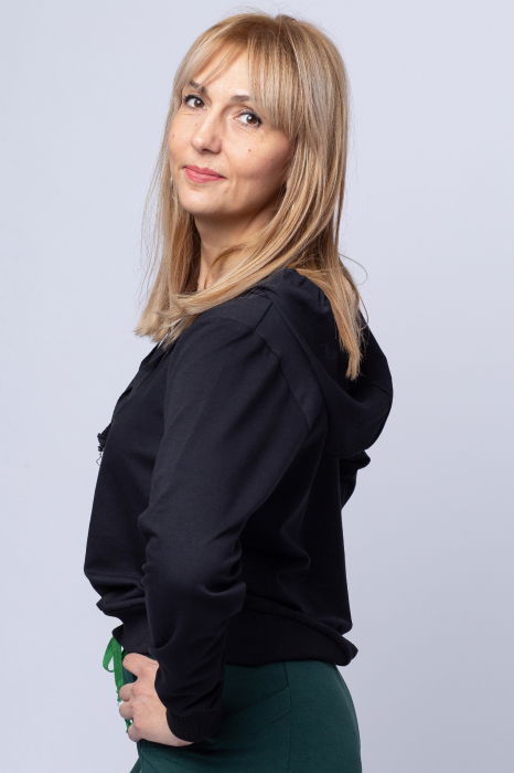 Hanorac cu gluga, din bumbac, negru [2]