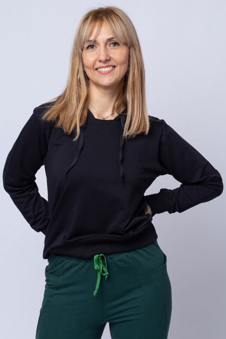 Hanorac cu gluga, din bumbac, negru [1]