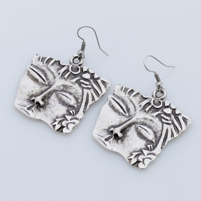 Set cercei si inel din zamac cu design fantezist [4]