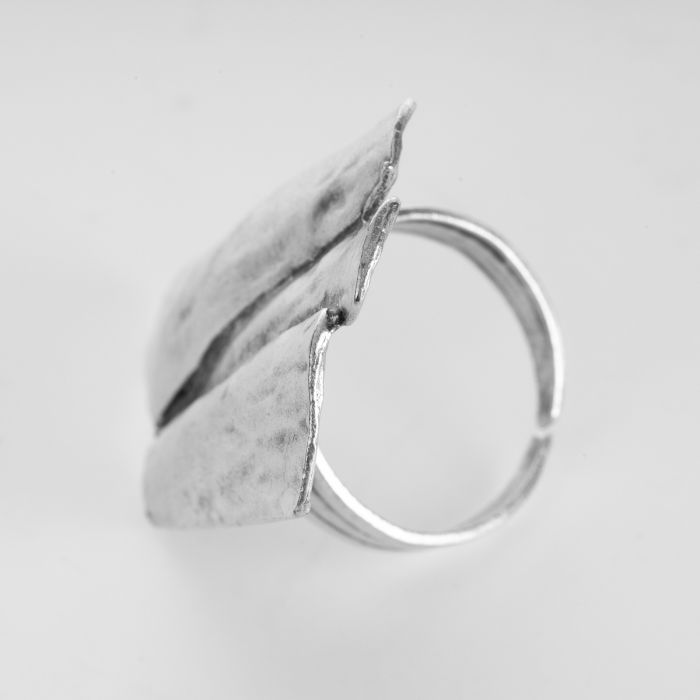 Inel reglabil din zamac cu forma rectangulara neregulata [2]