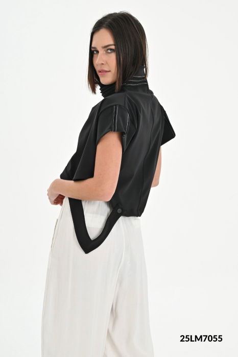 Jacheta scurta cu guler inalt , oversize [2]