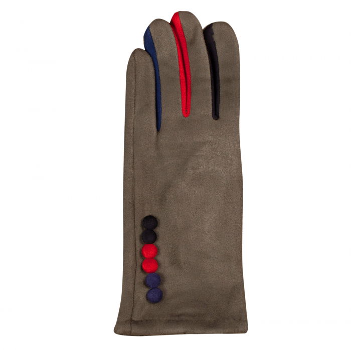 Manusi dama kaki clasice cu nasturi colorati [2]