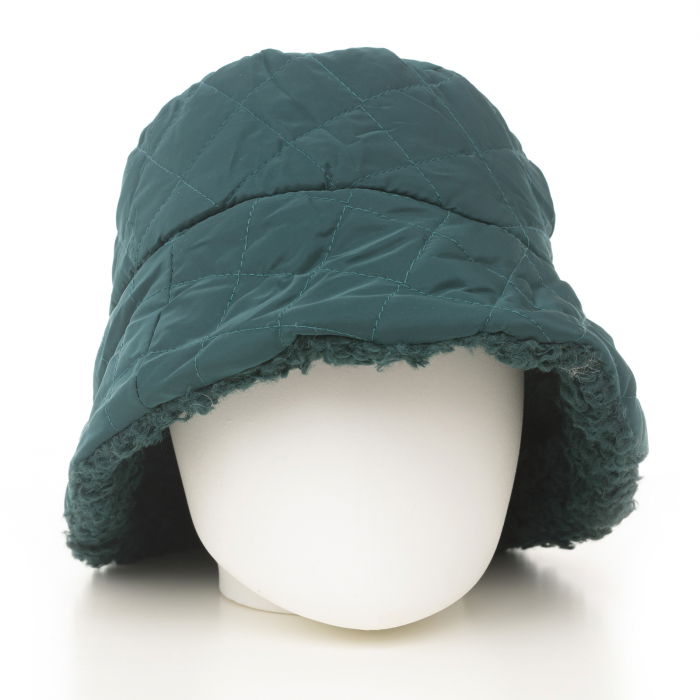 Palarie clos reversibila cu o fata blanita si o fata aspect matlasat, turcoaz inchis [2]