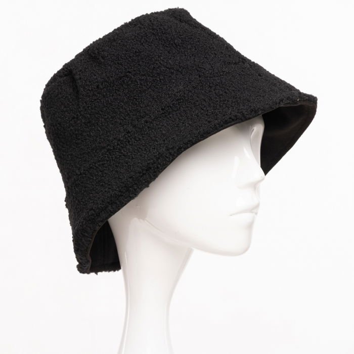 Palarie clos reversibila cu o fata blanita si o fata catifelata, neagra [2]