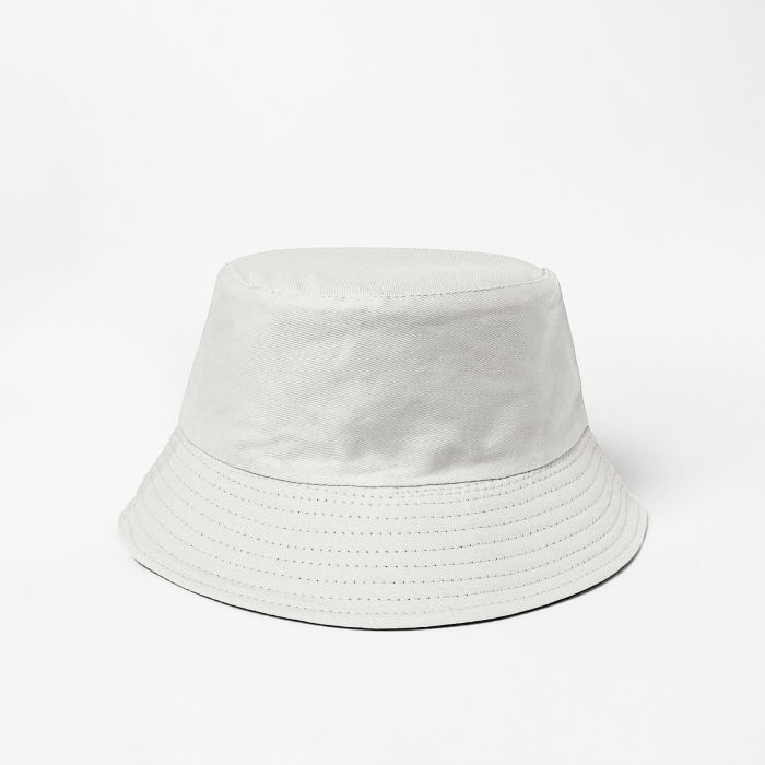 Palarie unisex cu doua fete, alb si negru, din bumbac