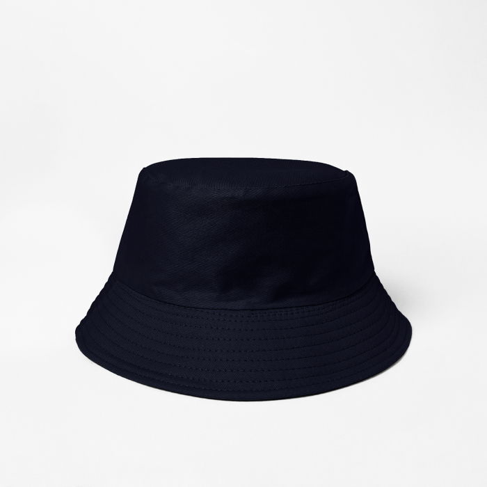 Palarie unisex cu doua fete, bleumarin inchis si negru, din bumbac [3]