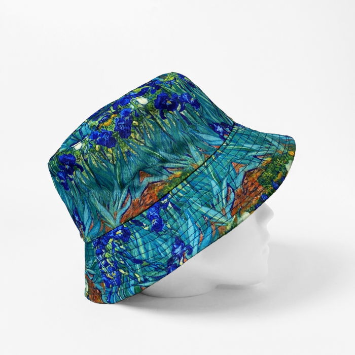 Palarie unisex cu doua fete cu reproducere dupa pictura "Irisi" a lui Van Gogh [2]