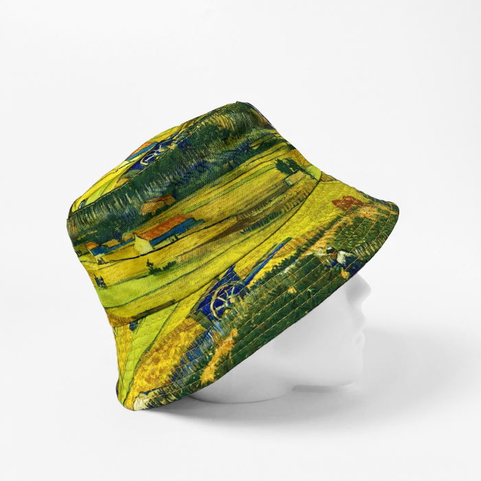 Palarie unisex cu doua fete imprimata cu reproducere dupa o pictura cu lanuri de grau [2]