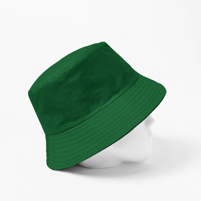 Palarie unisex cu doua fete, verde si negru, din bumbac [2]