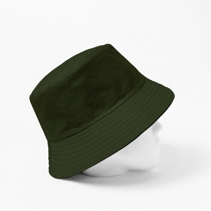 Palarie unisex cu doua fete, kaki si negru, din bumbac [2]