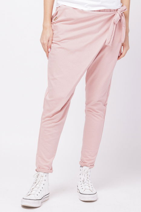 Pantaloni roz prafuit, petrecuti, din bumbac [2]