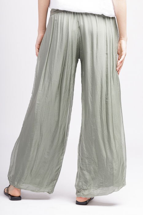 Pantaloni kaki din matase si vascoza,, tip salvari [3]