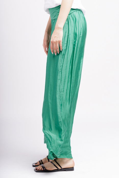 Pantaloni verzi din matase si vascoza,, tip salvari [3]