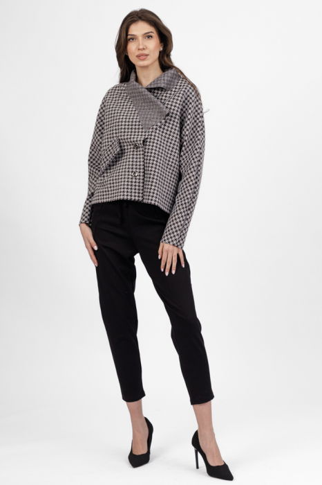 Pantaloni pana negri din jerseu de vascoaza, casual [6]