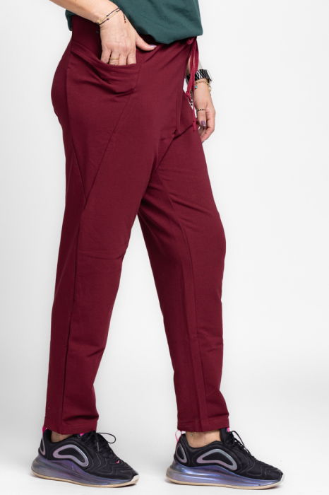 Pantaloni bordo casual sport din bumbac cu buzunare laterale [2]