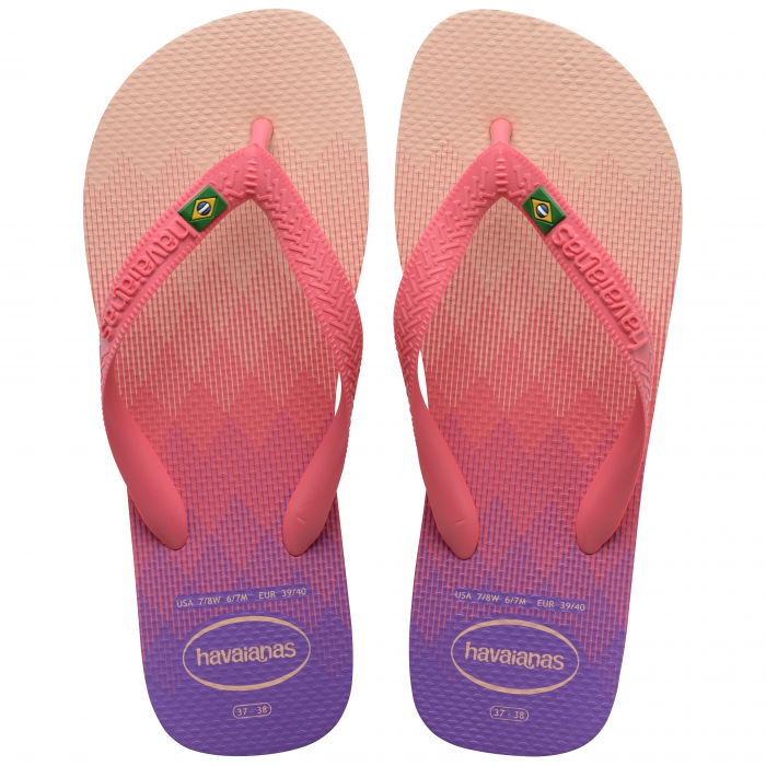 Papuci Havaianas din cauciuc natural, roz si mov [4]