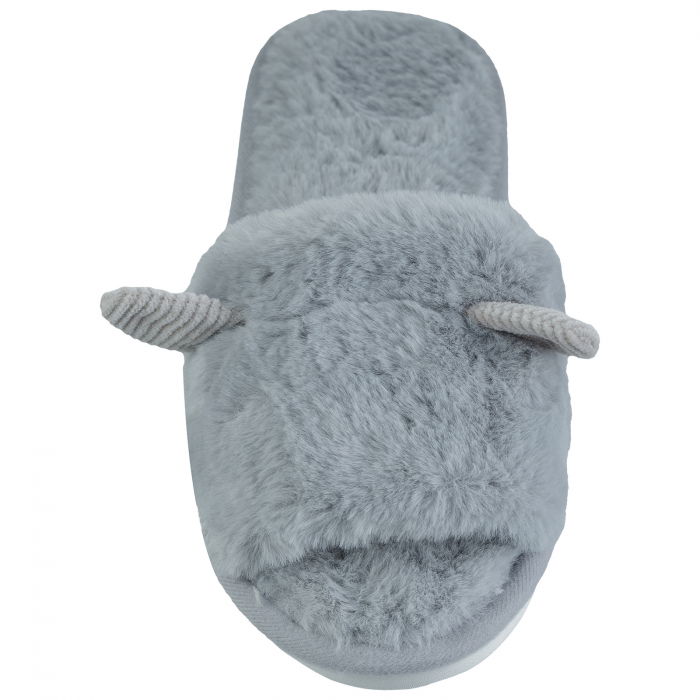 Papuci de casa gri cu urechiuse mici [2]