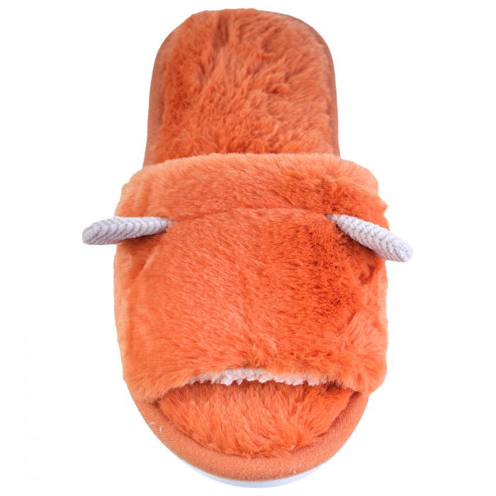 Papuci de casa portocalii cu urechiuse mici [2]