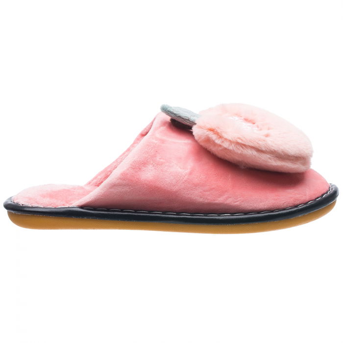 Papuci de casa roz cu decoratiune Apple [1]