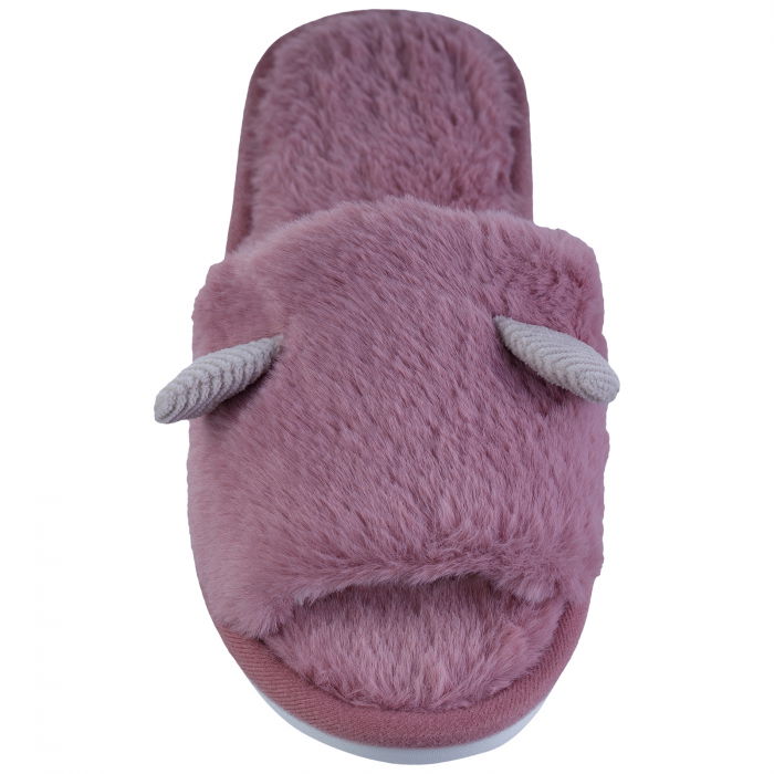 Papuci de casa roz inchis cu urechiuse mici [2]