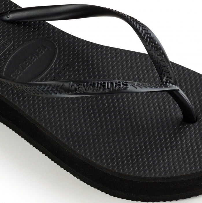 Papuci Havaianas cu talpa groasa din cauciuc natural, negru [2]