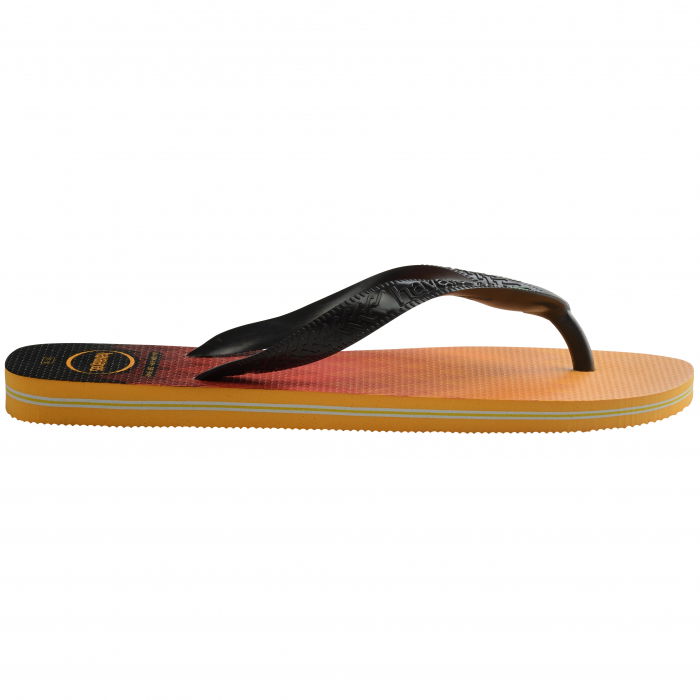 Papuci Havaianas din cauciuc natural, portocaliu cu negru [3]