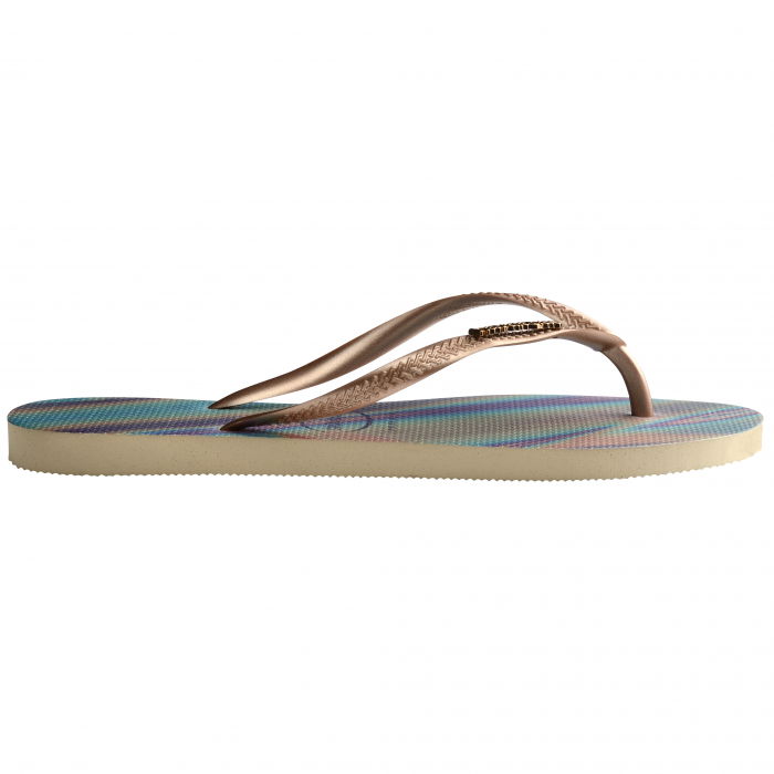 Papuci Havaianas slim din cauciuc natural,  degrade cu gri metalizat si mov [3]