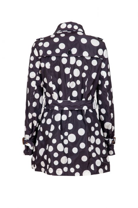 Pardesiu midi din fas negru cu buline albe [1]