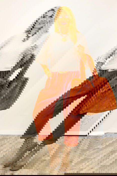 Pulover cu maneci scurte si volane la mansete din vascoza, bej [4]