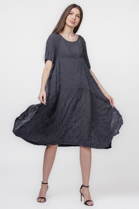 Rochie gri A-line in colturi [3]