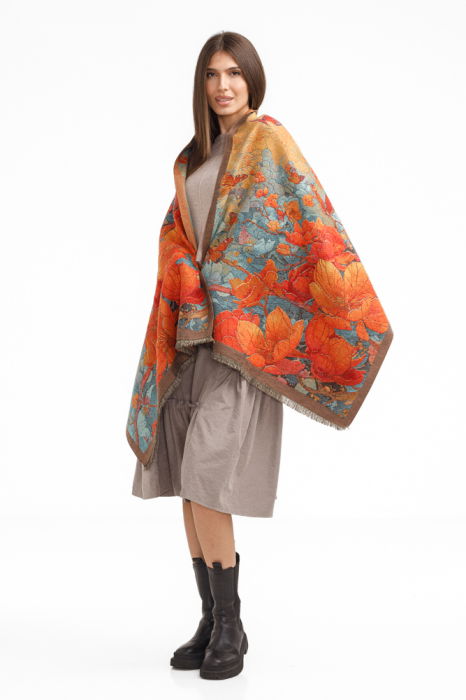 Rochie catifelata suprapusa, cu puloveras petrecut la spate, bej inchis [5]