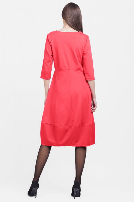 Rochie lalea din jerseu de bumbac, roz intens [3]