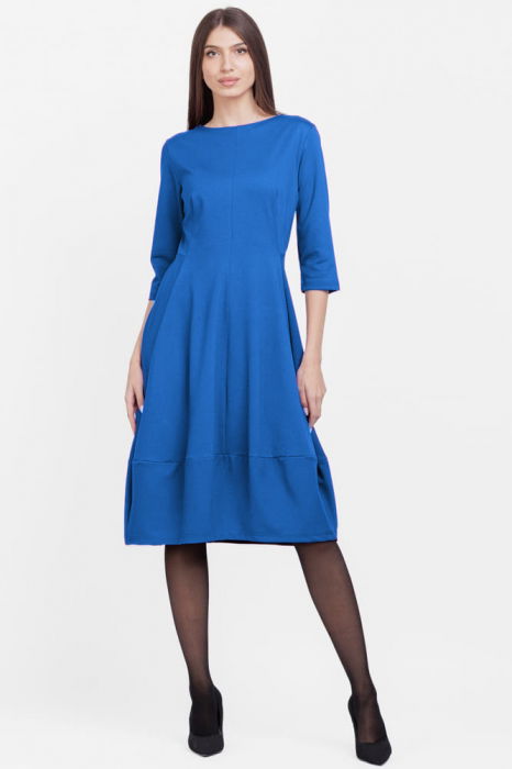 Rochie lalea din jerseu de vascoza, albastru electric [2]