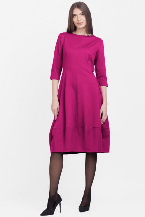 Rochie lalea din jerseu de bumbac, fucsia [1]