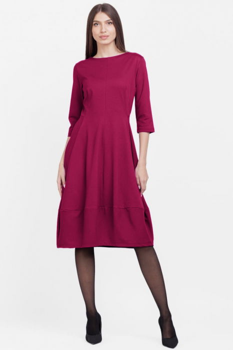 Rochie lalea din jerseu de vascoza, fucsia inchis [2]