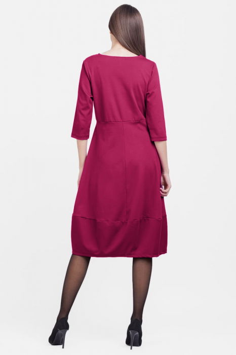 Rochie lalea din jerseu de vascoza, fucsia inchis [3]