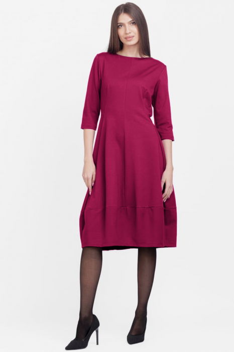 Rochie lalea din jerseu de vascoza, fucsia inchis [1]