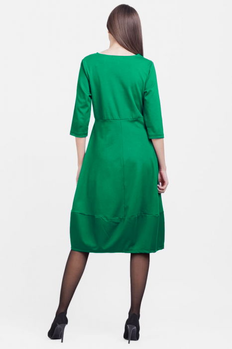 Rochie lalea din jerseu de vascoza, verde intens [3]