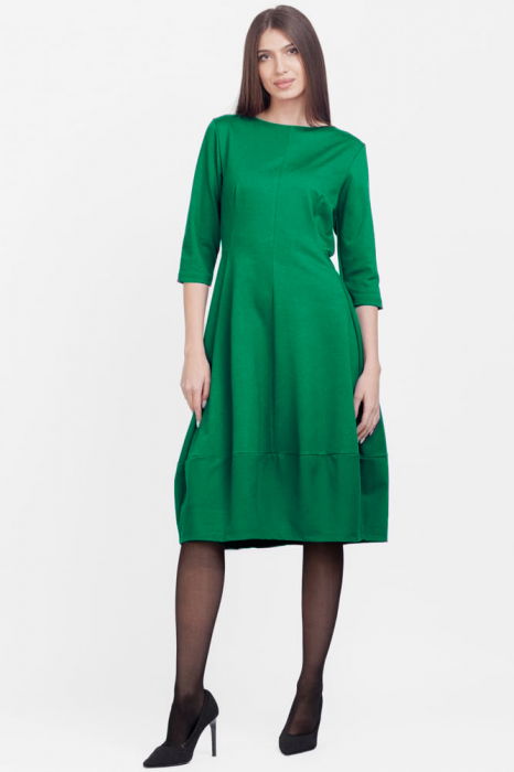 Rochie lalea din jerseu de vascoza, verde intens [1]