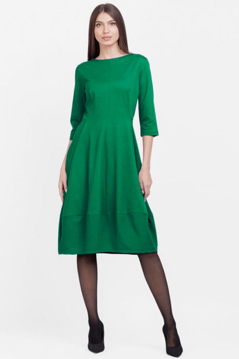 Rochie lalea din jerseu de vascoza, verde intens [2]