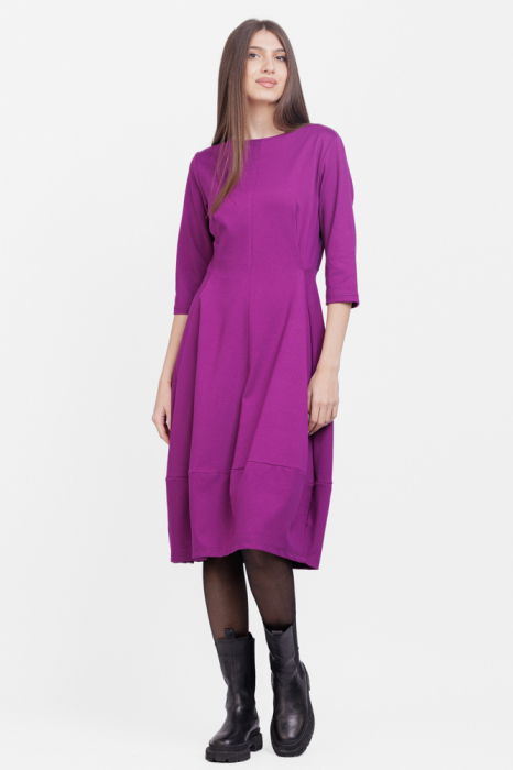 Rochie lalea din jerseu punto milano, magenta [4]