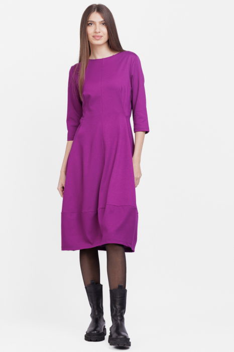 Rochie lalea din jerseu de vascoza, magenta [3]