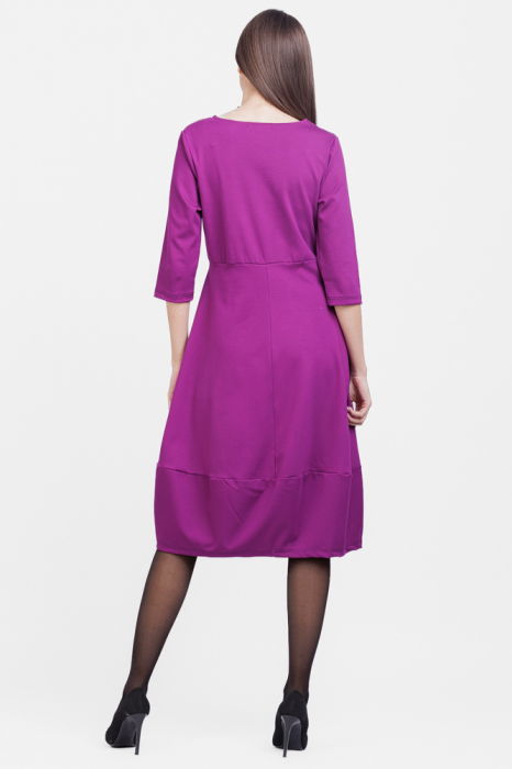 Rochie lalea din jerseu punto milano, magenta [6]