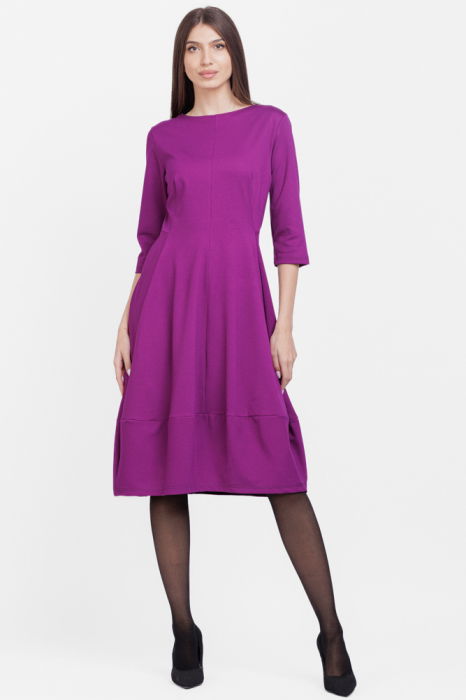 Rochie lalea din jerseu punto milano, magenta [2]