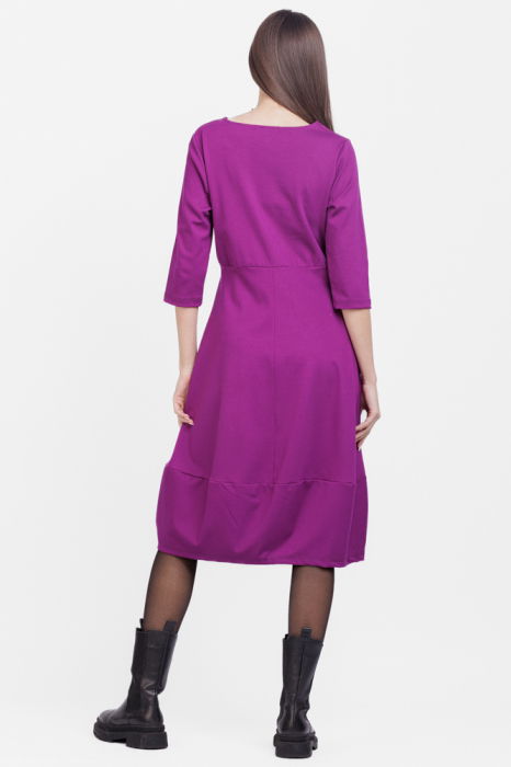 Rochie lalea din jerseu punto milano, magenta [5]