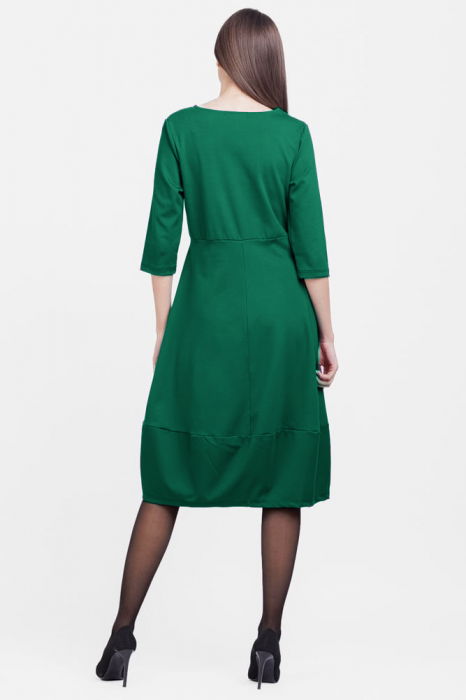 Rochie lalea din jerseu punto milano, verde [3]