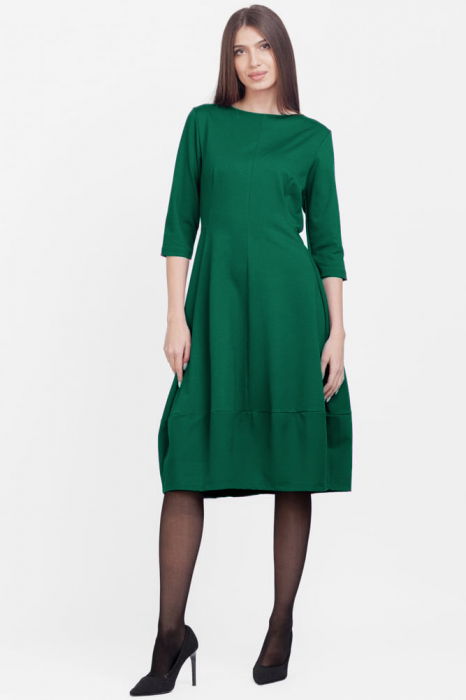 Rochie lalea din jerseu de vascoza, verde [2]