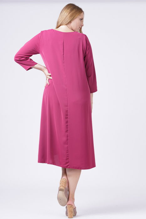 Rochie A-line mov- zmeura cu maneca lunga [6]